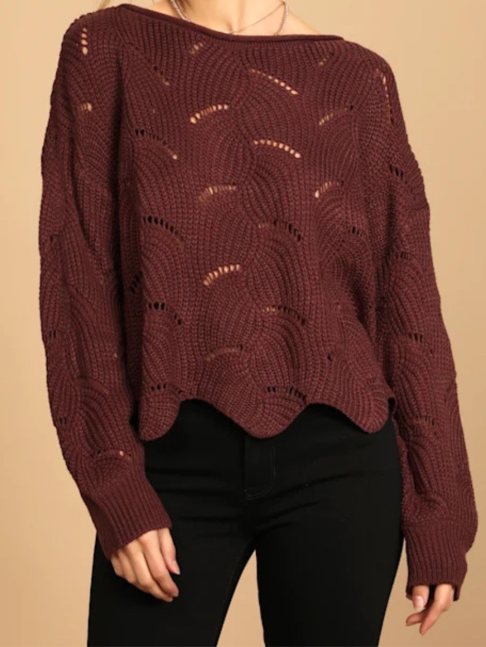 Lulus Moonglow loose-knit sweater